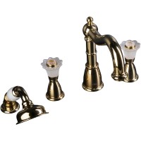 Смеситель на борт ванны Boheme Camelia 395 Золото латунь