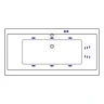 Акриловая ванна Excellent Pryzmat Slim 160x75 WAEX.PRY16S.LINE.WH цвет Белый с гидромассажем форсунки Белые