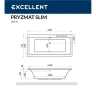 Акриловая ванна Excellent Pryzmat Slim 160x75 WAEX.PRY16S.LINE.WH цвет Белый с гидромассажем форсунки Белые