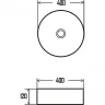 Раковина-чаша AQUAme 40 AQM5007 Белая глянцевая фаянс накладная