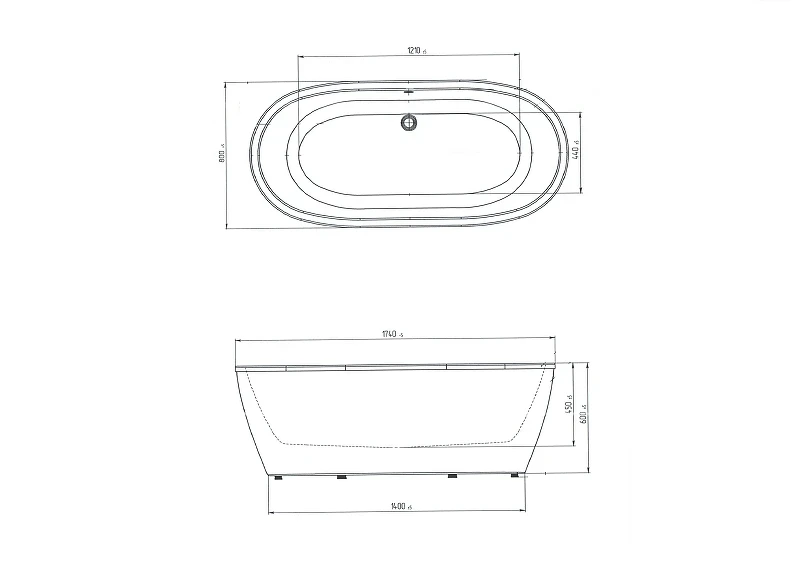 Акриловая ванна Aima Design Tondo 175x80 01тон17480с цвет Белый