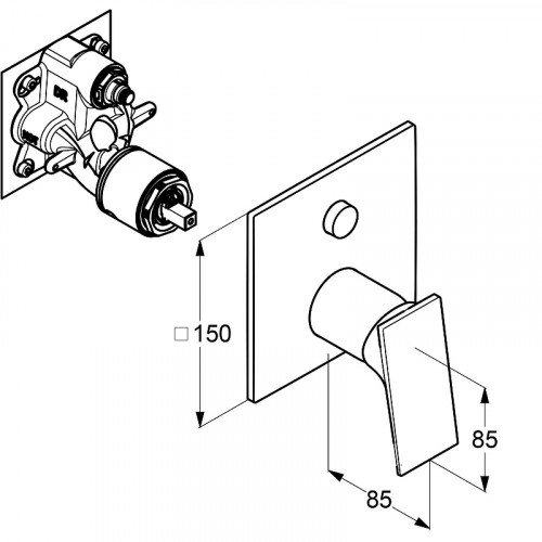 Смеситель для душа Kludi Decus 547593975 Черный матовый