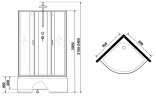 Душевая кабина Niagara Classic 80х80 NG-6707-14BKTG с гидромассажем