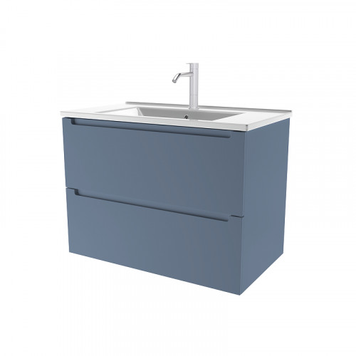 Тумба под раковину ЗОВ Дион 60 D60S подвесная цвет Серо-синий