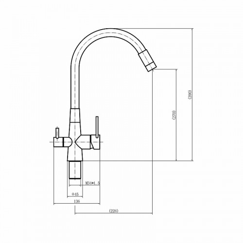 Смеситель для кухни Fashun A4362-8 цвет Белый