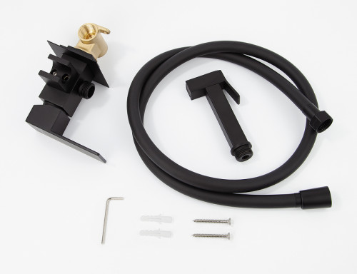 Гигиенический душ со смесителем Kaiser Sonat 34777-2 Черный матовый латунь встраиваемый