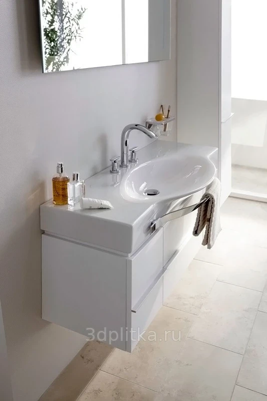 Тумба под раковину Laufen Palace New 120 4.0130.2.075.463.R подвесная Белая матовая