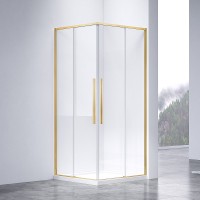 Душевой уголок Vincea Slim-N 100x90 VSS-4SN9010CLG профиль Брашированное золото стекло прозрачное