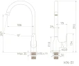 Смеситель для кухни Knotlor Pulse KN-51 цвет Хром