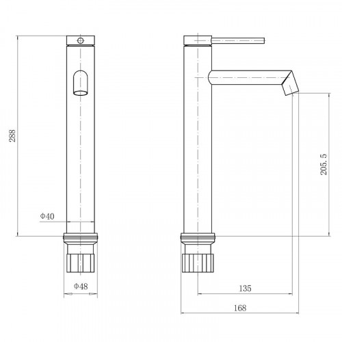 Смеситель для раковины Fashun A51233 цвет Сатин