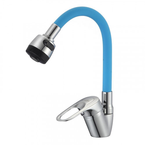 Смеситель для кухни D-Lin D150628-6T цвет  Хром  Синий