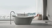Ванна из искусственного камня AltroBagno Fiorina 170x75 090219 цвет Серый цемент