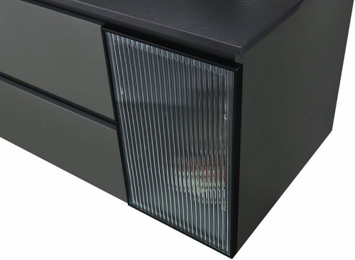 Тумба с раковиной Orans BC-2055-1000L 100 2055100L подвесная Темно-серая стекло