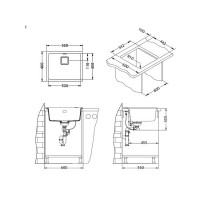 Кухонная мойка Alveus Granital+ Quadrix 50 Arctic G11 560x460x200 1128394 Белая искусственный камень (литьевой мрамор) встраиваемая сверху, встраиваемая снизу
