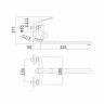 Смеситель для ванны Fashun A2281-7 универсальный цвет Черный