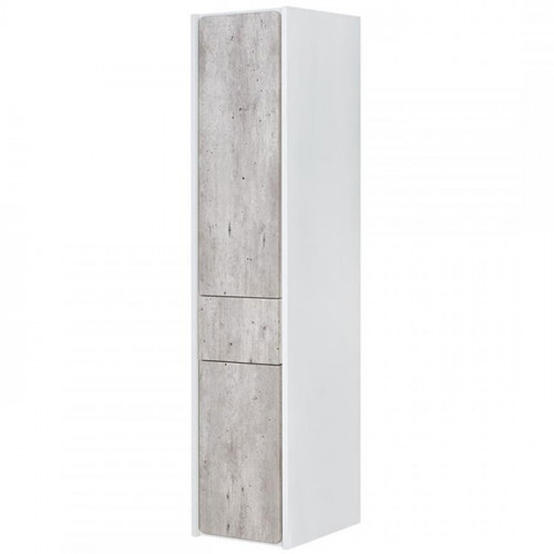 Шкаф пенал Roca Ronda 32 ZRU9303005 L подвесной Бетон Белый матовый