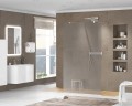 Душевая перегородка Cezares Liberta 110 LIBERTA-L-2-110-GR-Cr профиль Хром стекло серое
