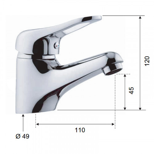 Смеситель для раковины Remer Kiss K11 Хром латунь