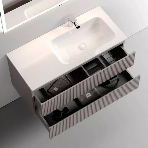 Тумба под раковину Sancos Snob T 100 R SNT100RSM подвесная Doha Soft МДФ / ЛДСП