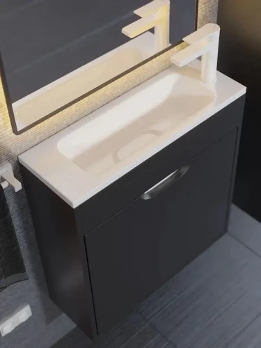 Тумба под раковину Uperwood Modul 60 2930205364 подвесная цвет Черный матовый