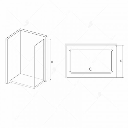 Душевая стенка RGW 90 03221509-11 профиль цвет Хром стекло прозрачное
