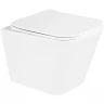 Комплект унитаза с инсталляцией BelBagno Due BB3103CHR/SC/BB002-80/BB005-PR-CHROME с сиденьем Микролифт и клавишей смыва Хром фаянс подвесной