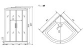 Душевая кабина Timo Comfort 90x90 T-8809F с гидромассажем