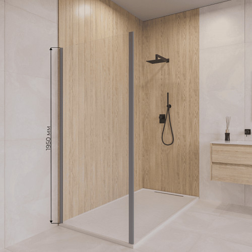 Душевая стенка RGW 70 352205207-110 профиль цвет Серый стекло прозрачное