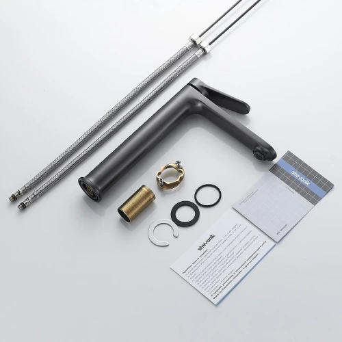 Смеситель для раковины Shevanik S43T S4311T цвет Оружейная сталь