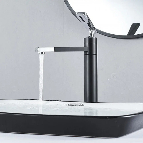 Смеситель для раковины Shevanik S6611H цвет Черный Хром