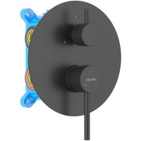Смеситель для душа Aquatek Европа AQ1347MB Черный матовый латунь встраиваемый
