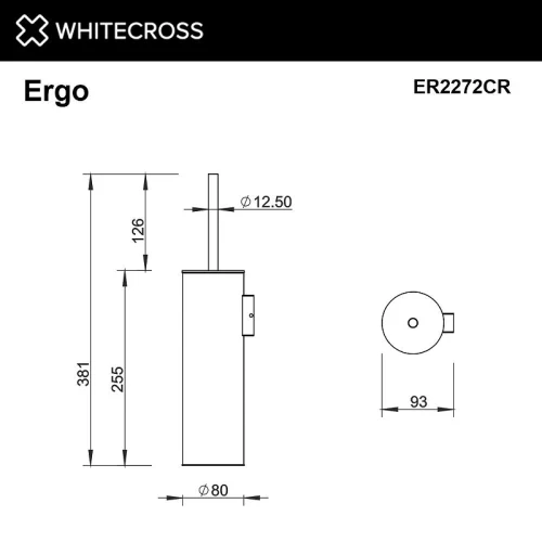 Ершик для унитаза Whitecross Ergo chrome ER2272CR цвет Хром