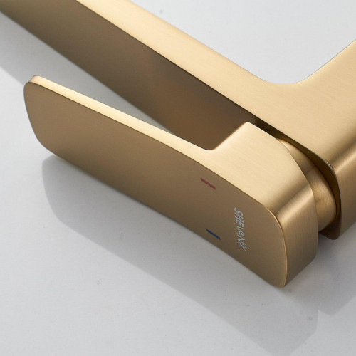 Смеситель для раковины Shevanik S9911G цвет Золотой сатин