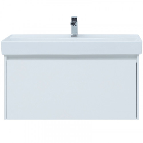 Тумба под раковину Aquanet Nova Lite 100 242580 подвесная Белая МДФ / ЛДСП