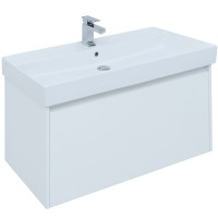 Тумба под раковину Aquanet Nova Lite 100 242580 подвесная Белая МДФ / ЛДСП