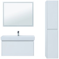 Тумба под раковину Aquanet Nova Lite 100 242580 подвесная Белая МДФ / ЛДСП