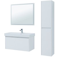 Тумба под раковину Aquanet Nova Lite 100 242580 подвесная Белая МДФ / ЛДСП