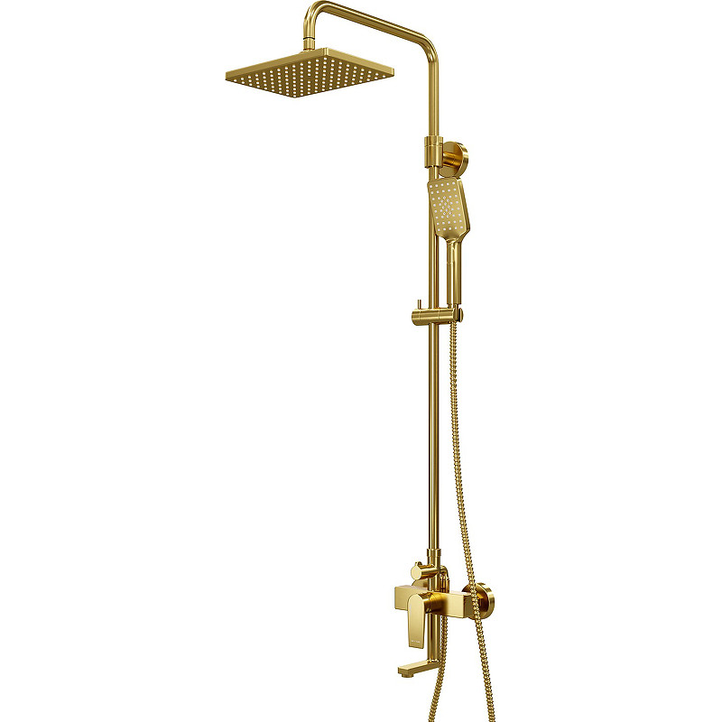 Душевая система WasserKRAFT Aisch A15501 Золото матовое латунь на стену