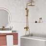 Душевая система WasserKRAFT Aisch A15501 Золото матовое латунь на стену