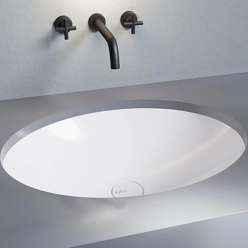 Раковина Salini Marea 11 55 1802211M Белая матовая искусственный камень (литьевой мрамор) встраиваемый