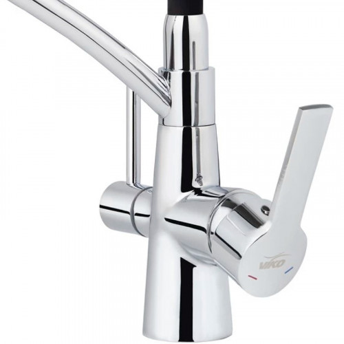 Смеситель для кухни Viko V-5522 Хром Черный латунь