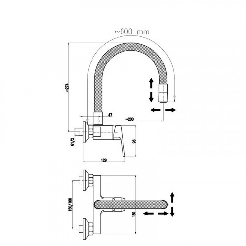 Смеситель для кухни Rav Slezak Colorado CO102.5/10 цвет Хром Серый