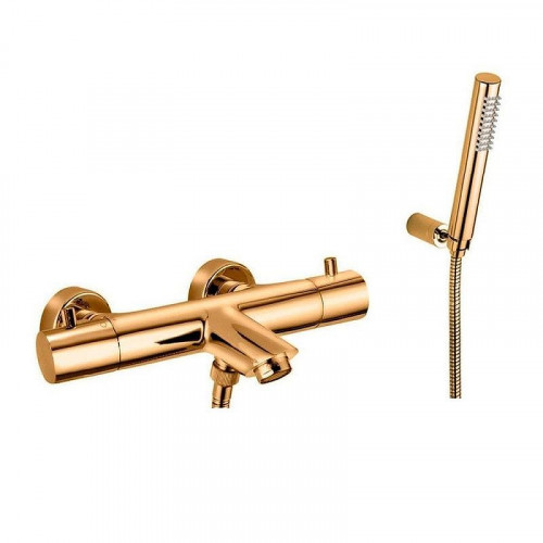 Смеситель для ванны Paffoni Light LIQ023HG с термостатом цвет Золото медовое