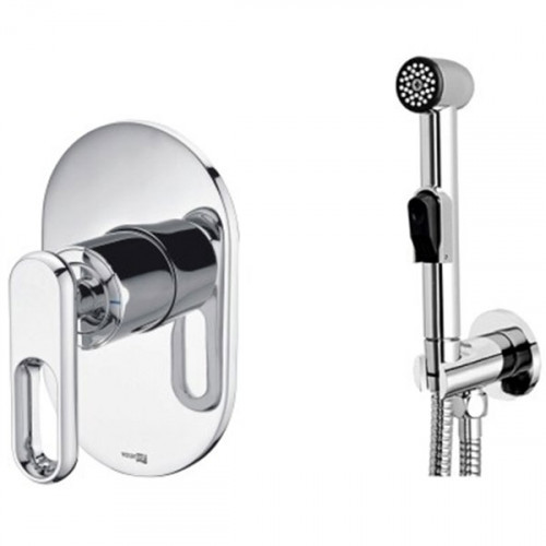 Гигиенический душ со смесителем WasserKRAFT Kammel A111856 Хром латунь на стену