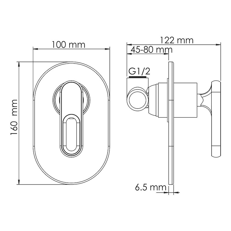 Гигиенический душ со смесителем WasserKRAFT Kammel A111856 Хром латунь на стену