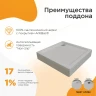 Душевой уголок Radomir Берген SQ 80х80 1-03-1-0-0-3460 с поддоном профиль Белый стекло прозрачное