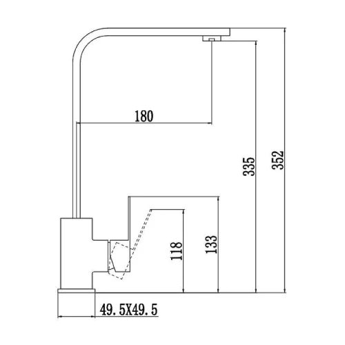 Смеситель для кухни Fmark FS8132C цвет Золото матовое