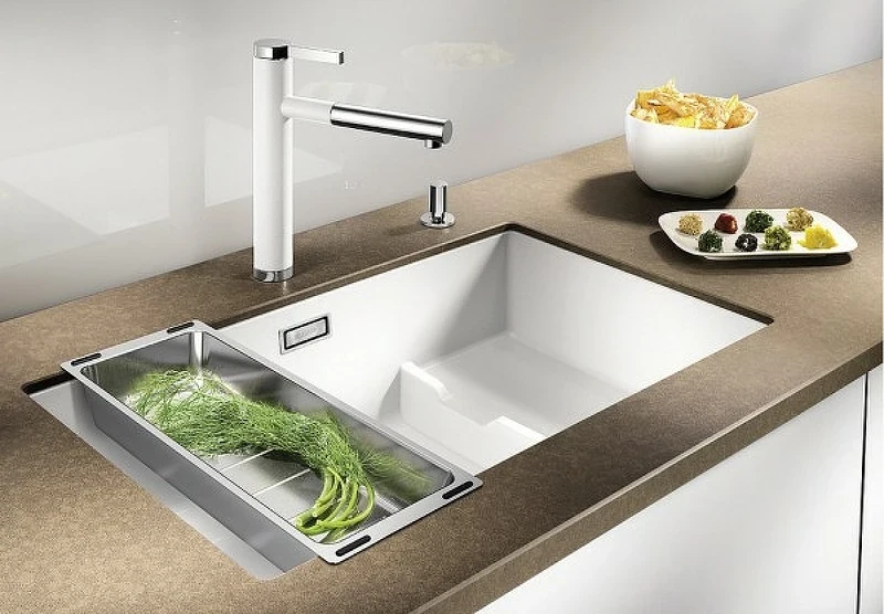 Кухонная мойка Blanco Subline 700-U Level 523545 Серый беж искусственный камень (литьевой мрамор) встраиваемый