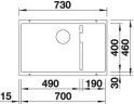Кухонная мойка Blanco Subline 700-U Level 523545 Серый беж искусственный камень (литьевой мрамор) встраиваемый