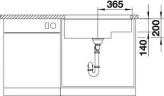 Кухонная мойка Blanco Subline 700-U Level 523545 Серый беж искусственный камень (литьевой мрамор) встраиваемый